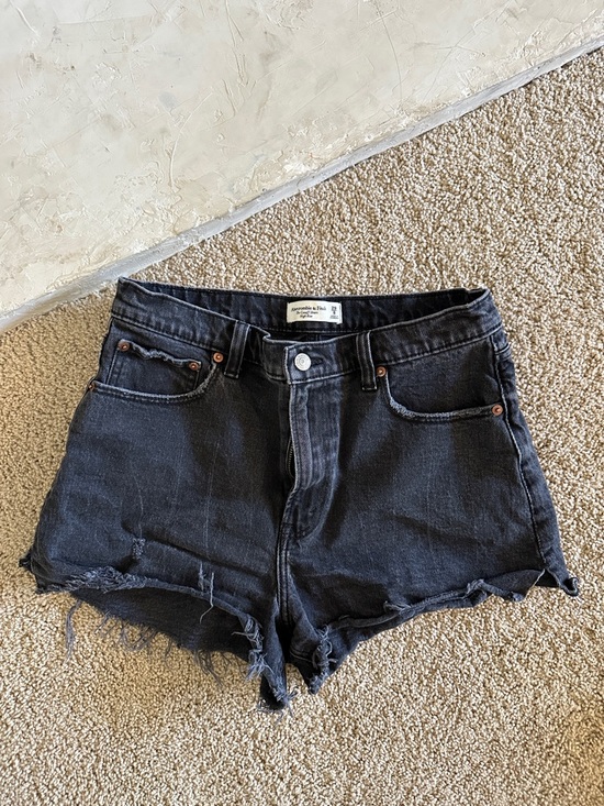 Abercrombie & Fitch Pants - Abercrombie High-Rise Black Denim Cutoff Shorts